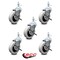 Service Caster 3 Inch Thermoplastic Wheel 5/16 Threaded Stem Caster Set with Brakes SCC, 5PK SCC-TS05S310-TPRS-SLB-5161815-5 - alternate 3
